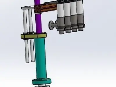Simple cylinder driving institutions 3D model