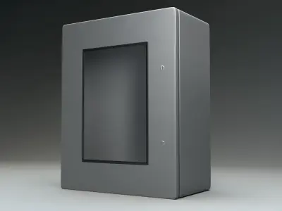 Commercial CH Windowed Utility Enclosure Low-poly 3D model