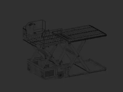 Aircraft Cargo Loader Low-poly 3D model