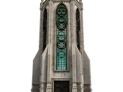 GOTHIC CASTLE BUILDING 2 Low-poly 3D model