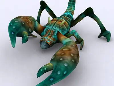 Scorpid monster Low-poly 3D model