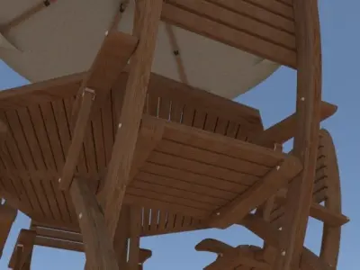 Umbrella Table 3D model