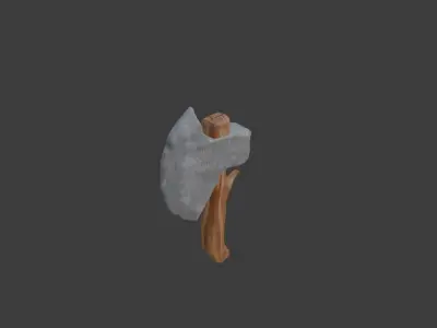 Battle Axe Low-poly 3D model Low-poly 3D model
