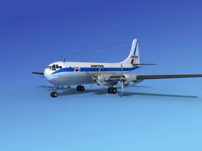 Boeing 377 United Airlines 2 3D model
