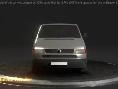 City Car 69 Commercial Pickup 3500 Type-C Silver Low-poly 3D model