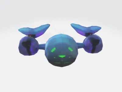 Alien drone  Low-poly 3D model