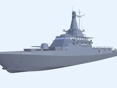 Littoral Mission Vessel Low-poly 3D model