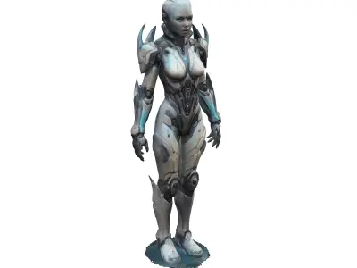scifi fantasy female protonic humanoid extremely detailed hig... 3D model
