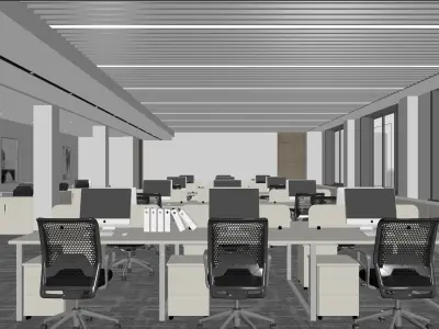  Office interior scene 31 3D model