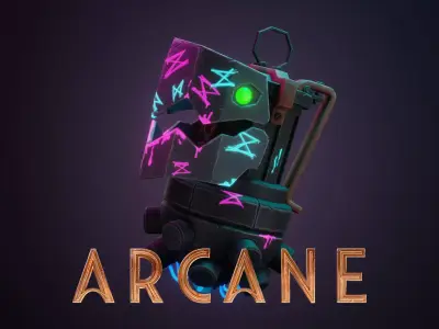 Arcane Jinx BOMB Grenade game-ready Low-poly 3D model