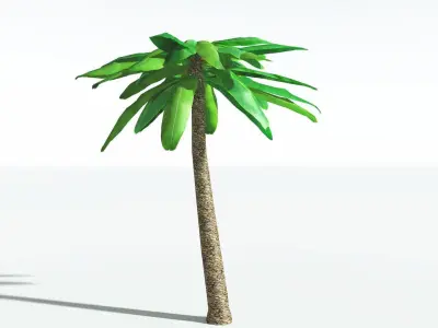 EVERYPlant Bjuvia Cycad LowPoly 4 --12 Models-- Low-poly 3D model