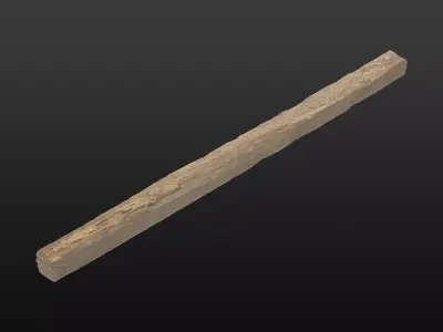 Wood Beam 02 3D model