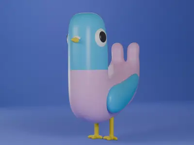 realistic 3d chicken model blender 3D model