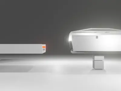 SCIFI scytrain Low-poly 3D model