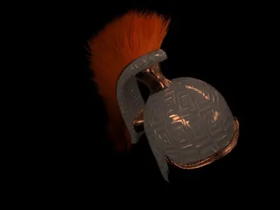 roman helmet Low-poly 3D model
