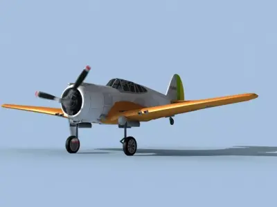 Curtiss H-75C Mohawk V20 Brazil 3D model