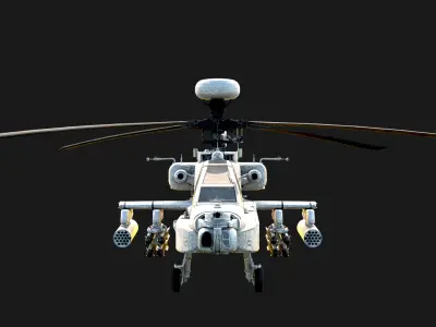 Boeing AH-64 Apache High Detail Attack Helicopter  3D model