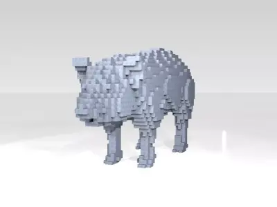 Pig Voxel 3D model
