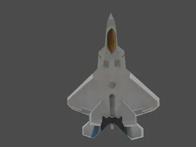 F22 Raptor lowpoly Low-poly 3D model