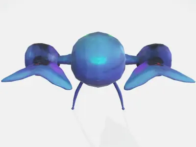 Alien drone  Low-poly 3D model