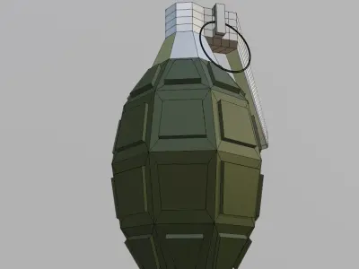 High-Quality Hand Grenade 3D Model Low-poly 3D model