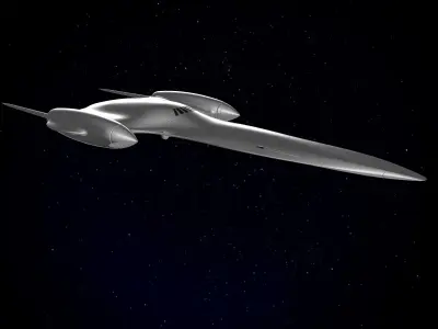 Naboo Queens Royal starship J-type 327 Scale 1 to 10 3D model