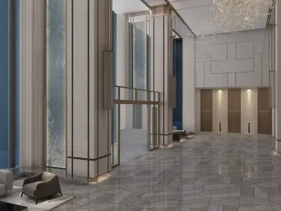 The Hotel Lobby 15 3D model