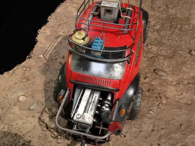 Apocalyptic Beetle Low-poly 3D model