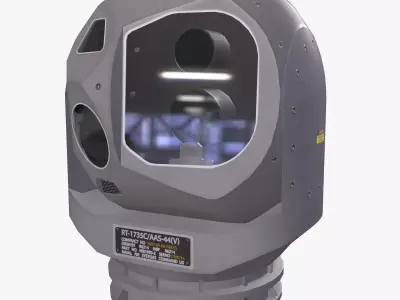 Aircraft FLIR Camera AAS-44 Low-poly 3D model