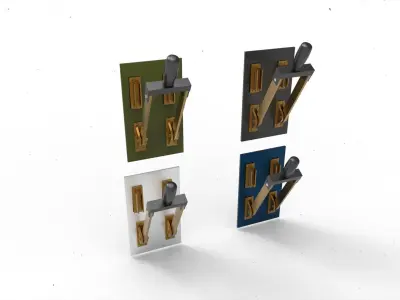 electrical knife switch 3D model