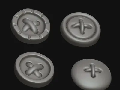 Stylised Bolts and Buttons IMM and VDM Brushes Zbrush 2021 3D model