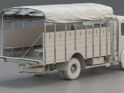 WWII French Utility Gas Generator Truck 3D model