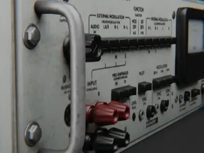 Military Radio Station Low-poly 3D model