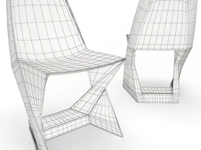 Plastic Chair Iso Qui est Paul Free 3D model