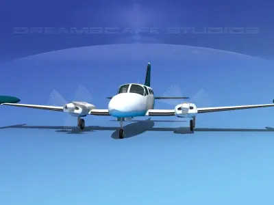 Cessna 414 Chancellor V11 3D model