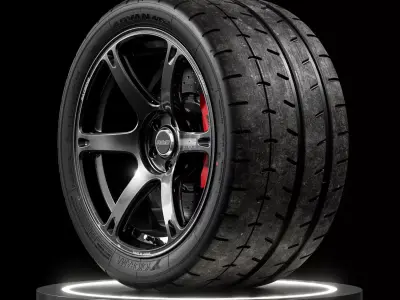 Yokohama Advan A052 315 30 R18 NEW 3D model