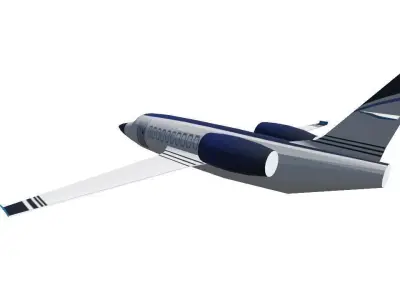 Private Plane Low Poly Low-poly 3D model