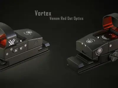 Red Dot reflex and Vortex Venom 3D model