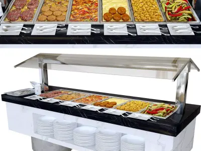Buffet food stand 3D model