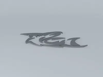 Tribal Shark 3D Symbol Free 3D model