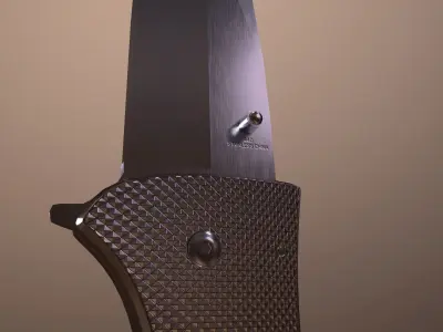 Rigged Folding Pocket Lock  Knife Low-poly 3D model