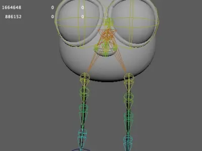 Red Fish Cartoon 3D model