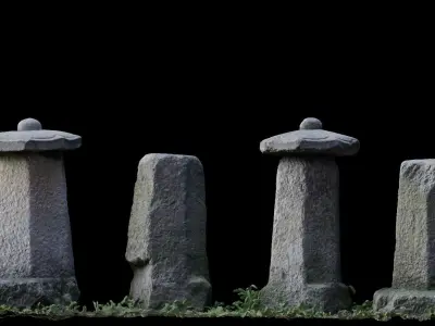 Monument group of stones 3D model