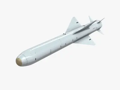 ASM-2 Japanese Anti-Ship Cruise Missile Low-poly 3D model