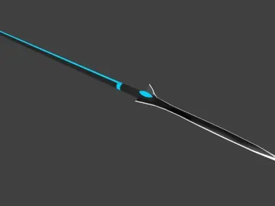 Lance-1 black and blue Low-poly 3D model