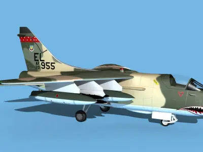 Chance Vought A-7E Corsair II V05 USAF 3D model