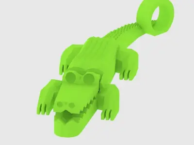 Crocodile pendant 3D print model