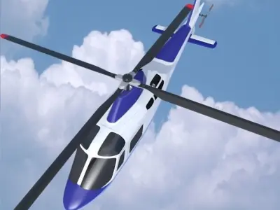 Agusta westland aw109 civil helicopter 3D model