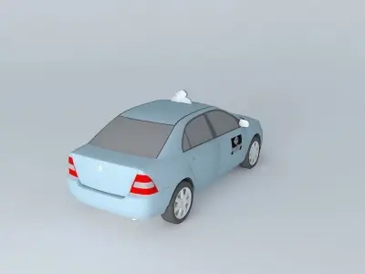 Bluebird taxi Free 3D model