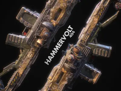 Hammervolt Rifle Low-poly 3D model